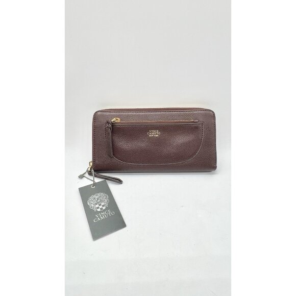 Vince Camuto Black Cherry Leather Wallet NWT - Picture 1 of 6